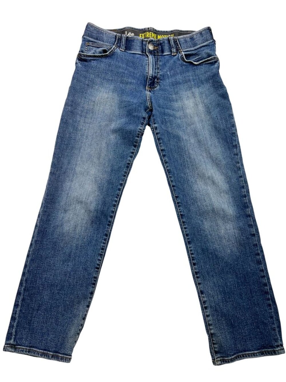Lee Men's Extreme Motion Straight Fit Tapered Leg Jeans Denim Size 30x30 Blue